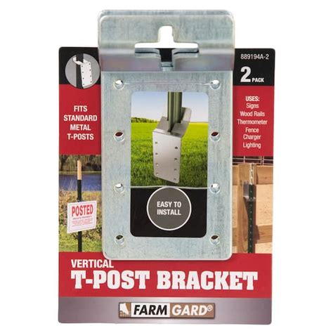 metal brackets backyard hocket|farmgard vertical t post bracket.